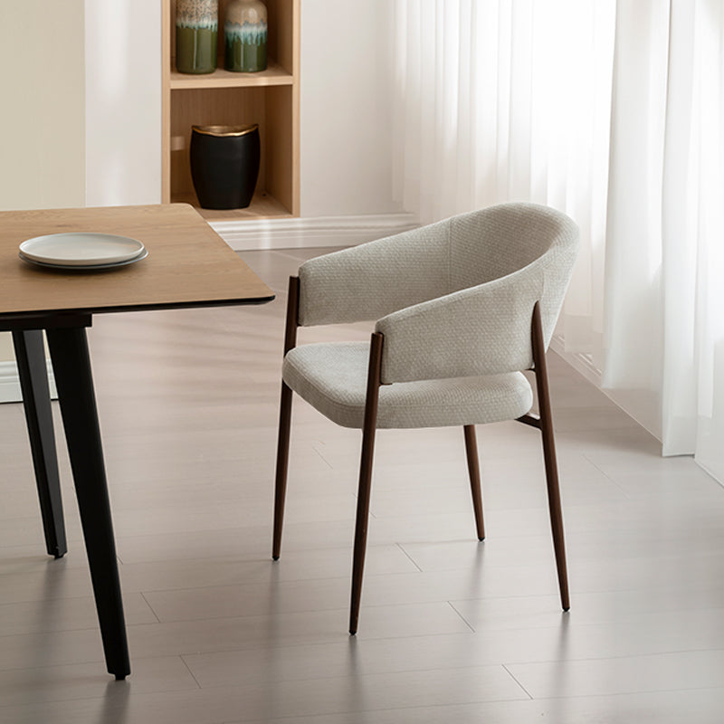 Roundhill Furniture Pisano Sedia In Ciniglia Gialla Con Cuscino A Rene – Senza Braccioli, Stile Contemporaneo - 4