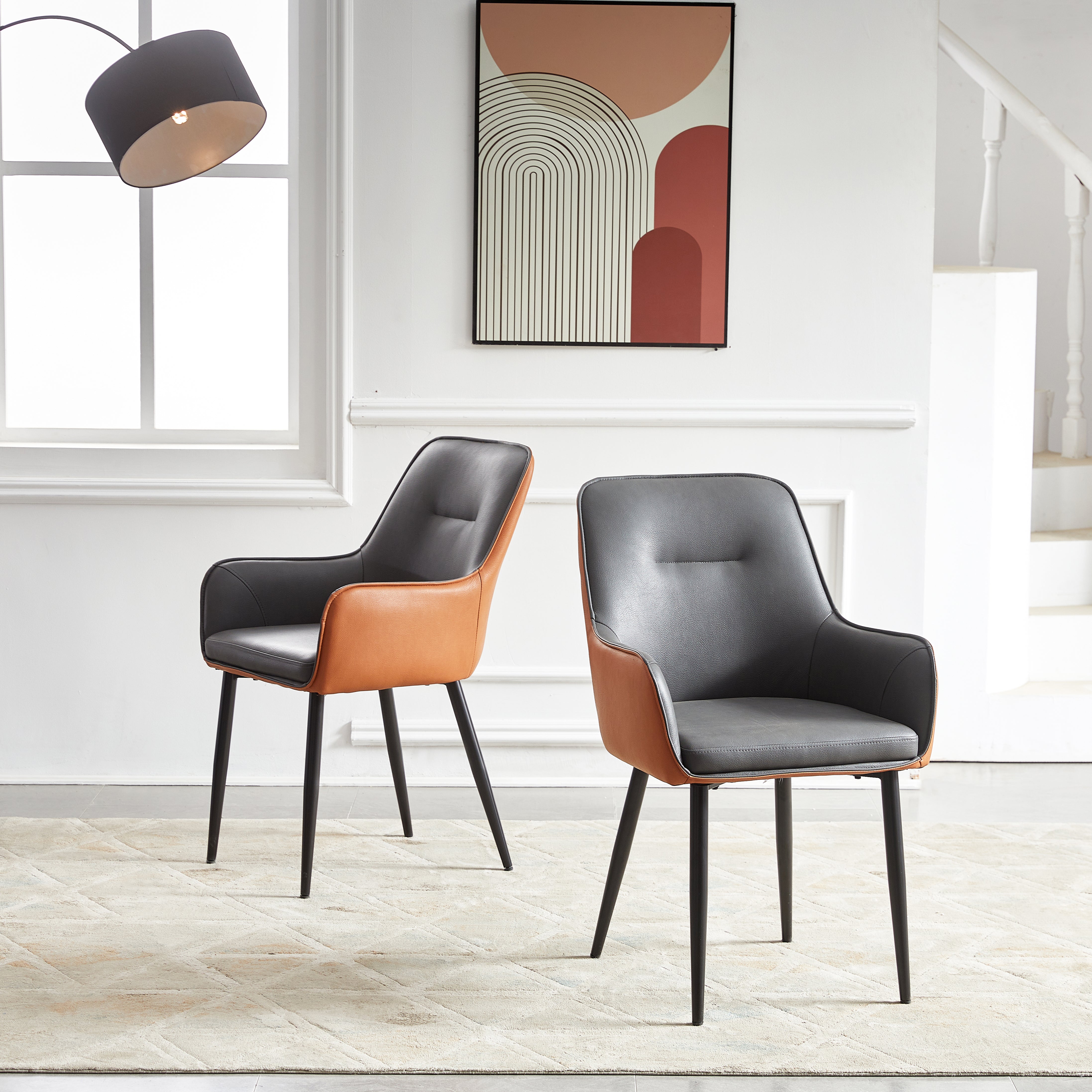 Sedie e poltrone OFCASA in similpelle - collezioni verde e marrone per sala da pranzo e cucina. Arredamento e complementi d'arredo moderni. Sedia da pranzo in similpelle,Poltrona design per sala da pranzo,Set di sedie per cucina,Decorazione casa moderna,Mobili sala da pranzo in pelle