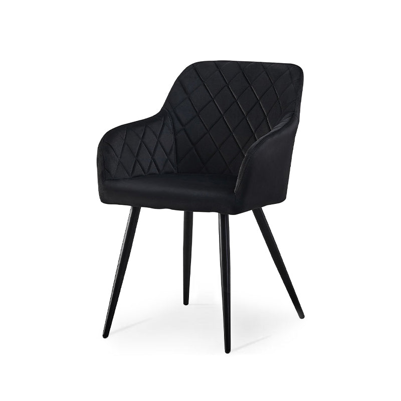 Set di 2 sedie con braccioli Frazer in velluto grigio chiaro, gambe in metallo dorato lucido. Ideali per sale da pranzo moderne o salotti eleganti. Seduta imbottita e struttura resistente.