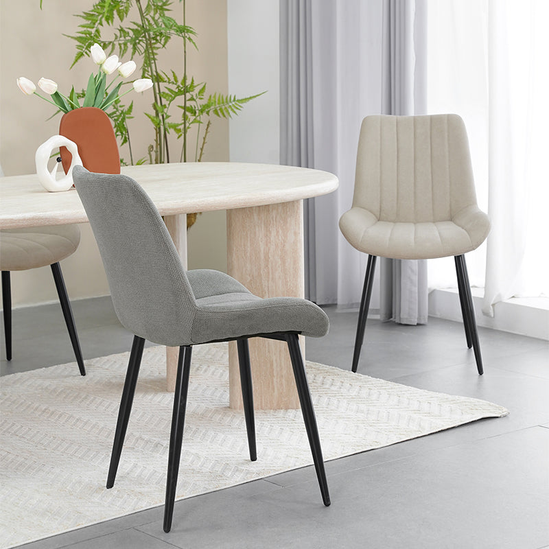 Set di sedie contemporanee per sala da pranzo in stile scandinavo-industriale