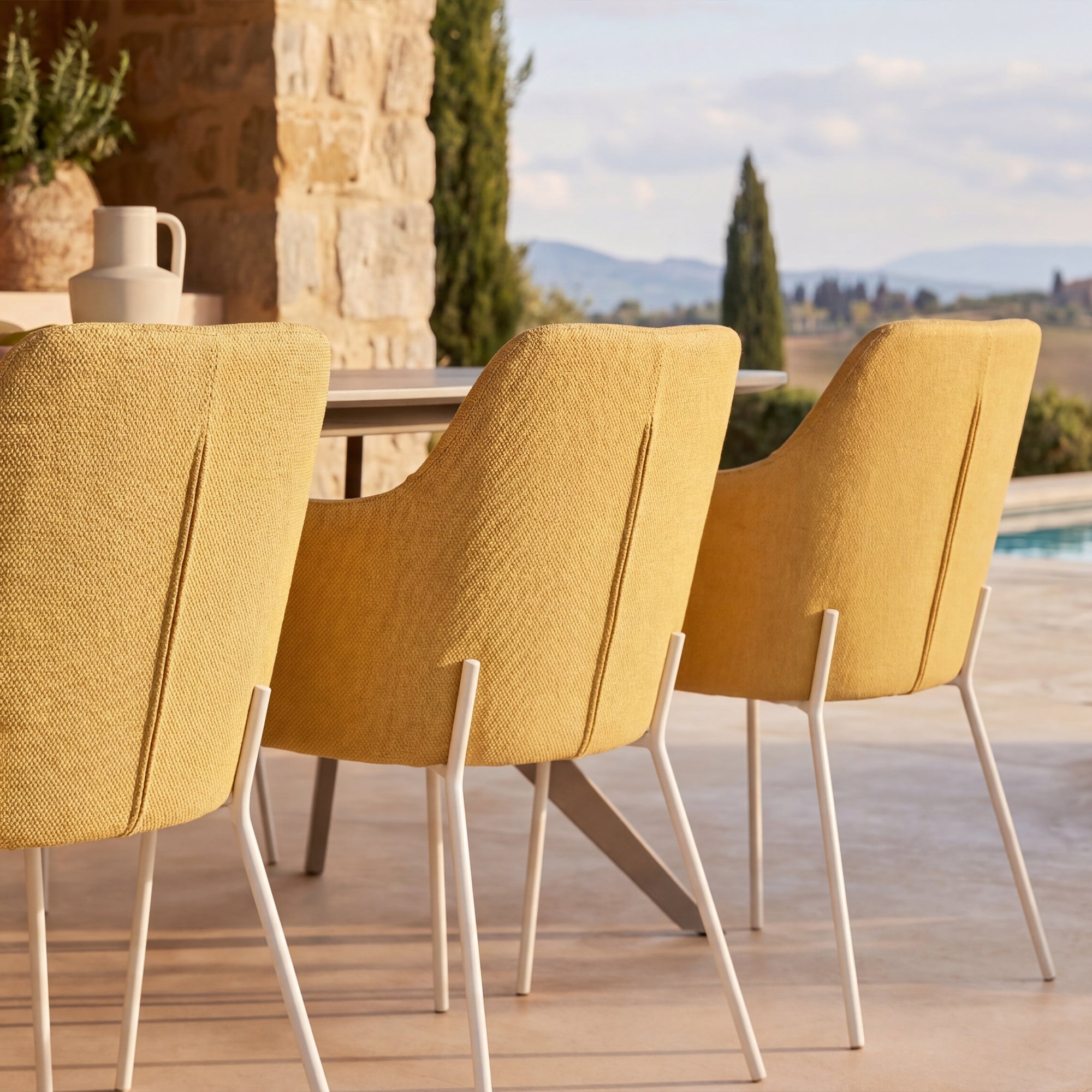 Sedie da pranzo Dahlia [set di 2] [Tessuto effetto lino]