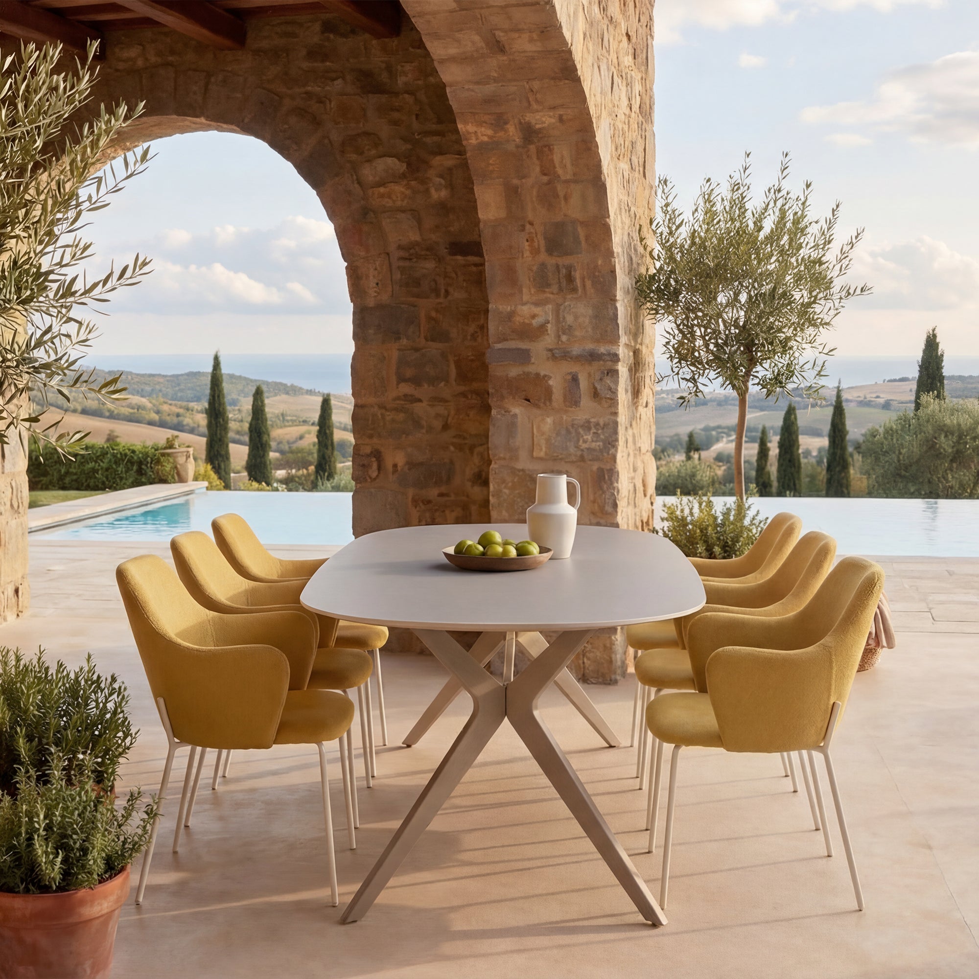 Tavolo da pranzo Judit ovale [Beige] [160 cm]