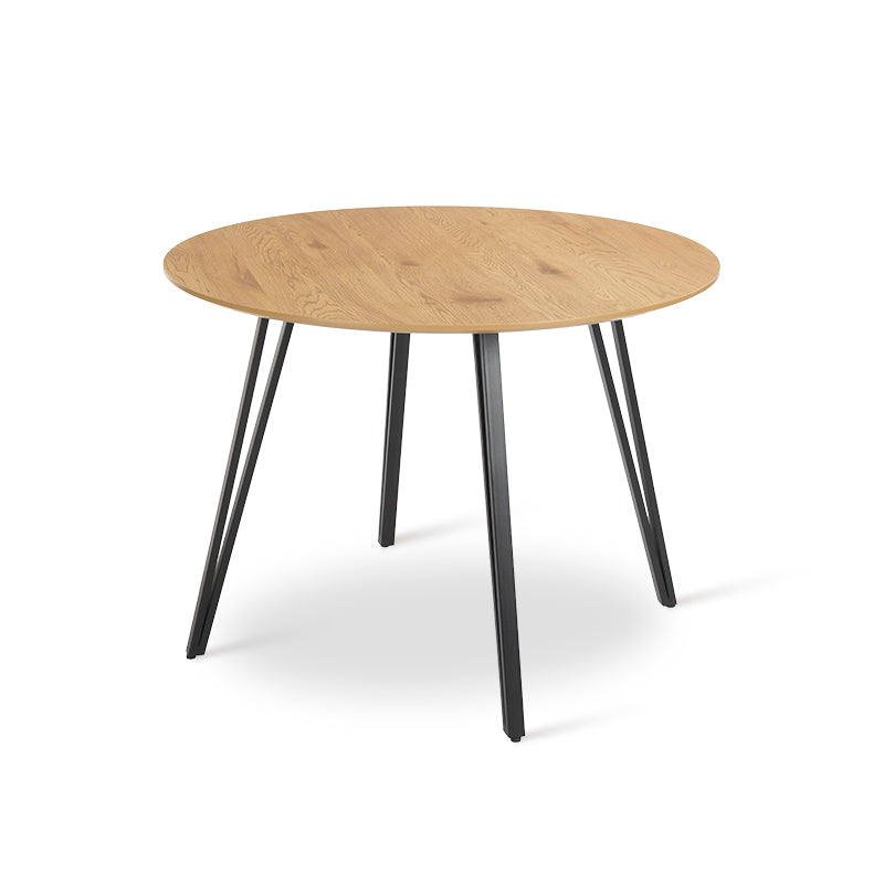 Tavolo da pranzo rotondo Fareeha [Legno nero] [100 cm]