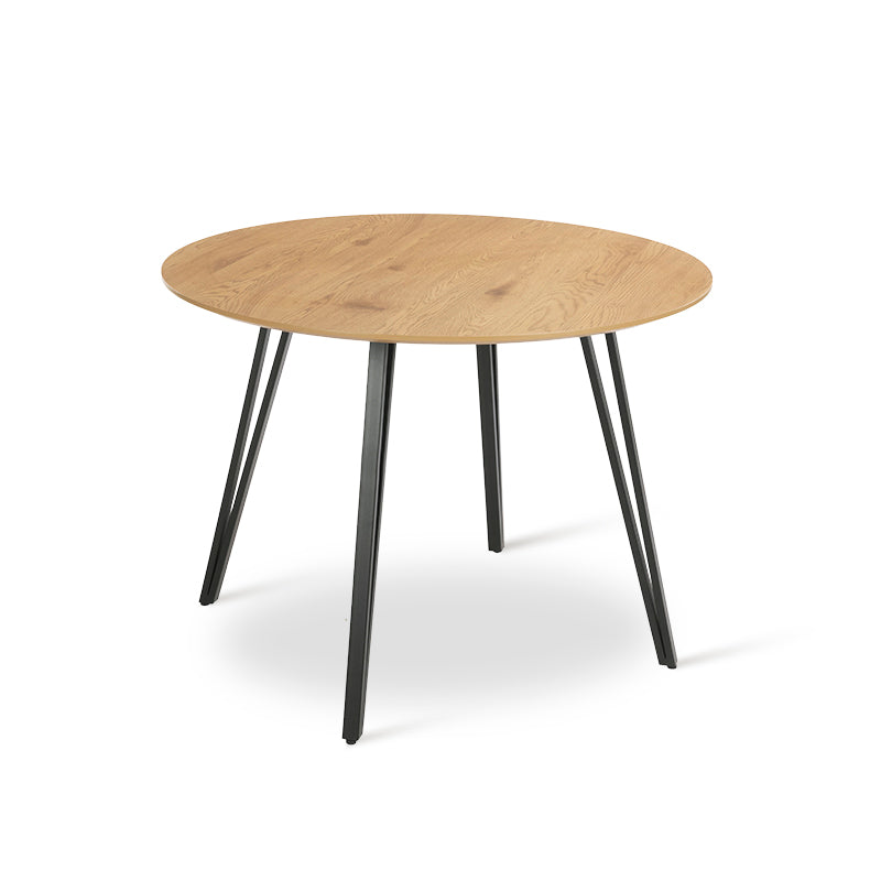 Tavolo da pranzo rotondo Fareeha [Legno nero] [100 cm]