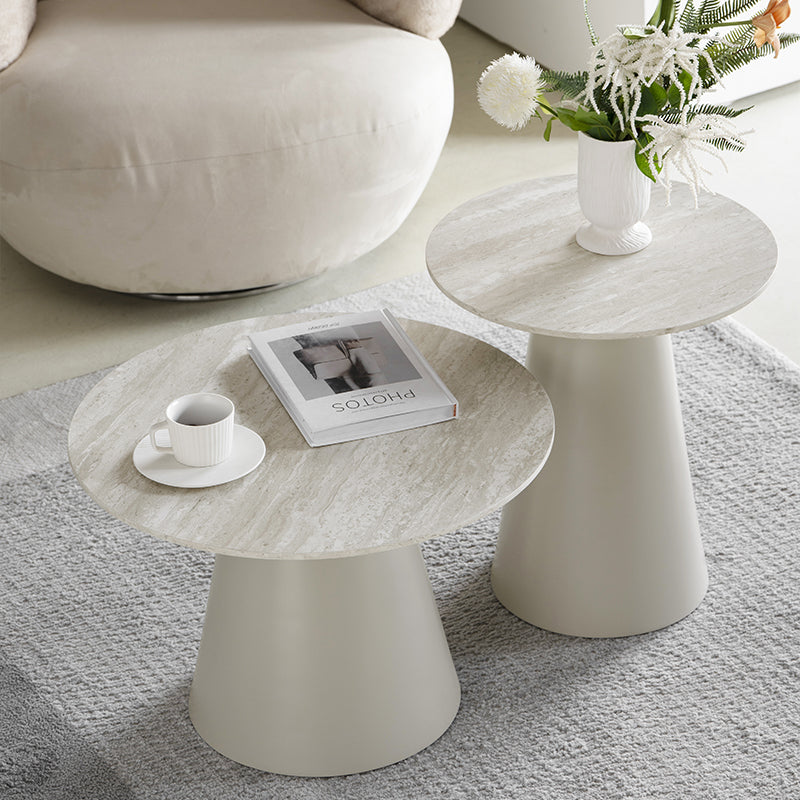 Set di tavolini Tottie [Travertino] [60 cm] [45 cm]