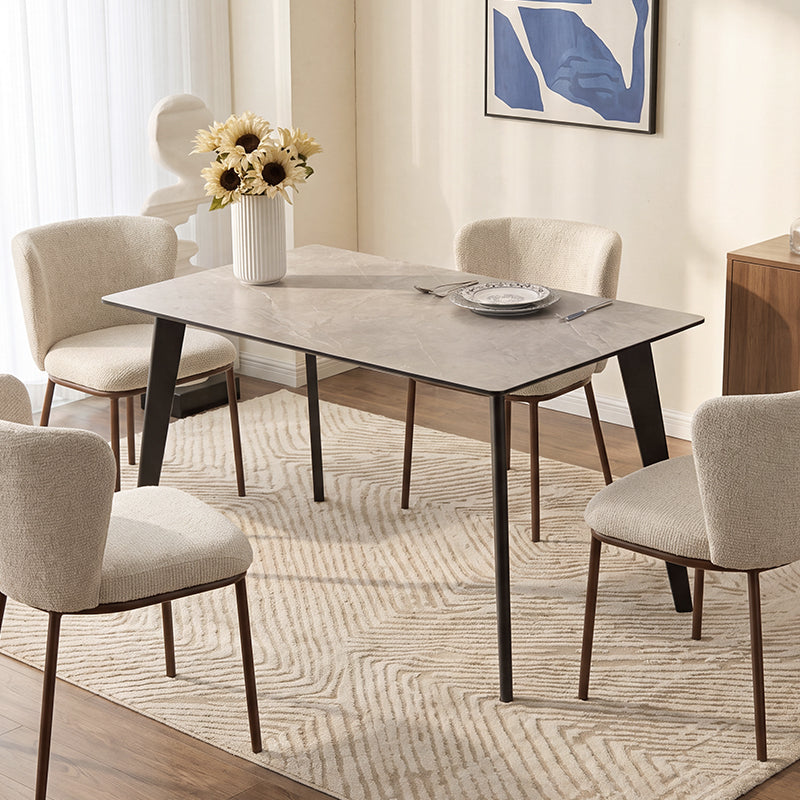 Tavolo da pranzo Rettangolare Valdez [Marmo grigio] [140 cm]