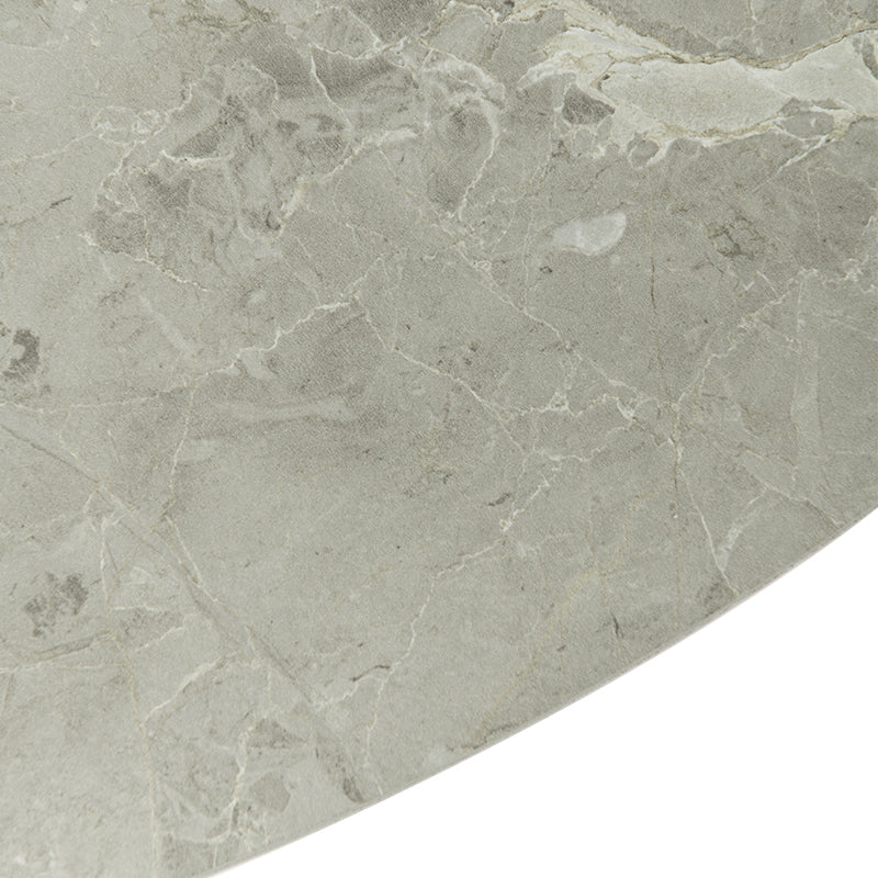 Tavolo da pranzo rotondo Elowen e 4 sedie da pranzo Karin [Set da pranzo]