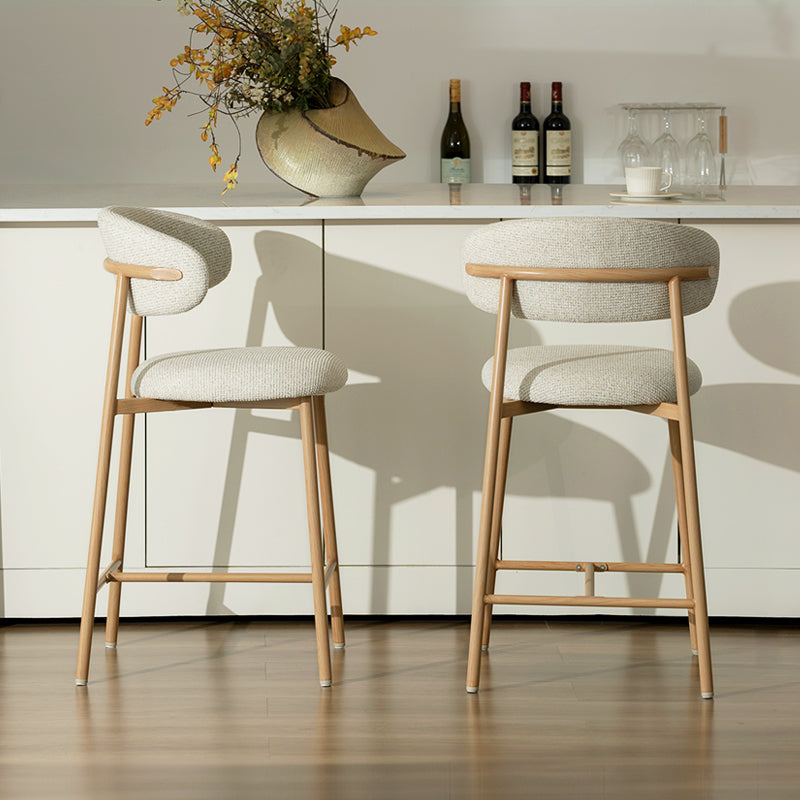 Sgabelli Zahra S [Avena] [Tessuto effetto lino] [65 cm] [⌀ 2.5 cm]