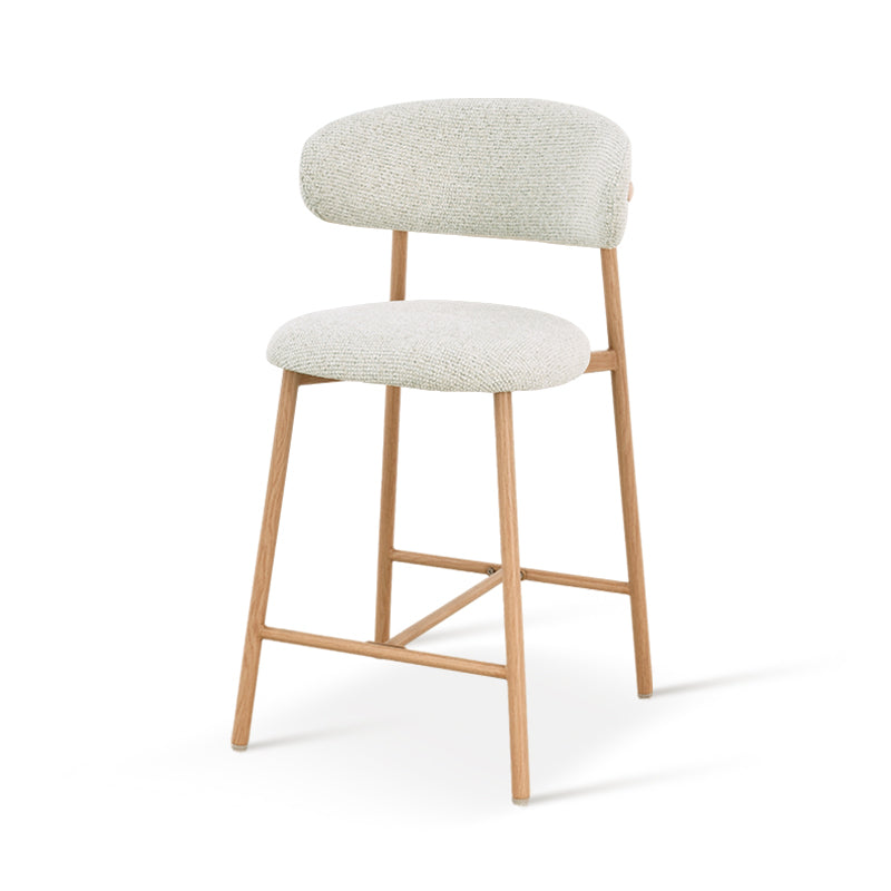Sgabelli Zahra S [Avena] [Tessuto effetto lino] [65 cm] [⌀ 2.5 cm]