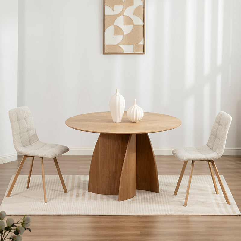 Tavolo da pranzo rotondo Gemma [legno e nero] [120 cm]