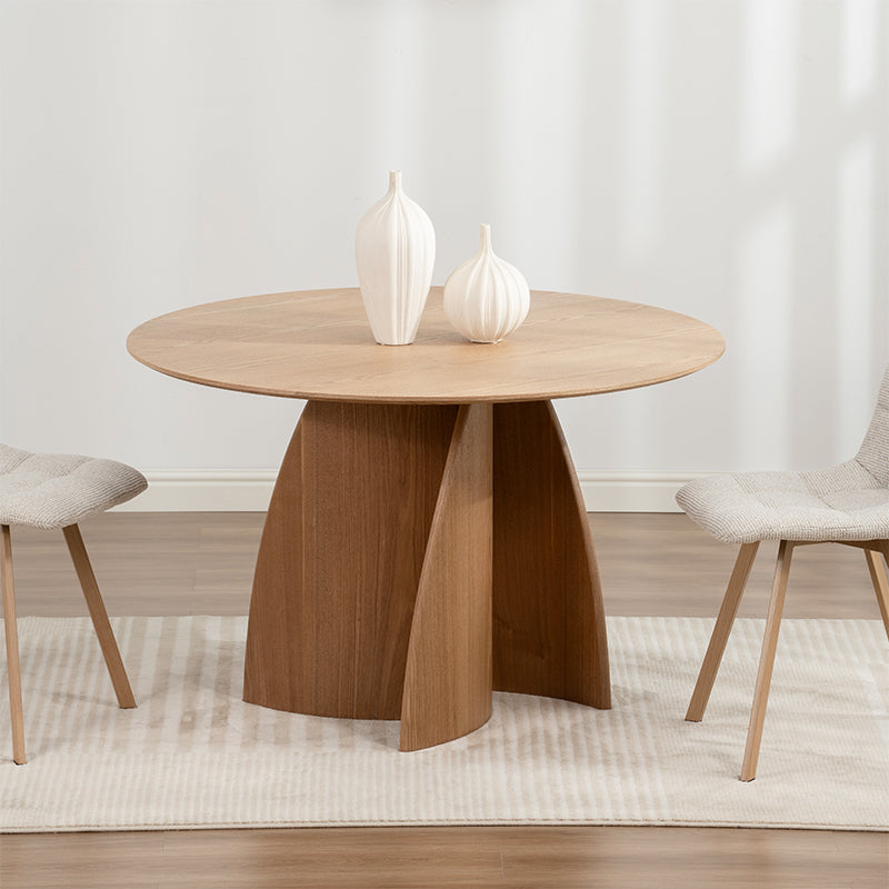 Tavolo da pranzo rotondo Gemma [legno e nero] [120 cm]