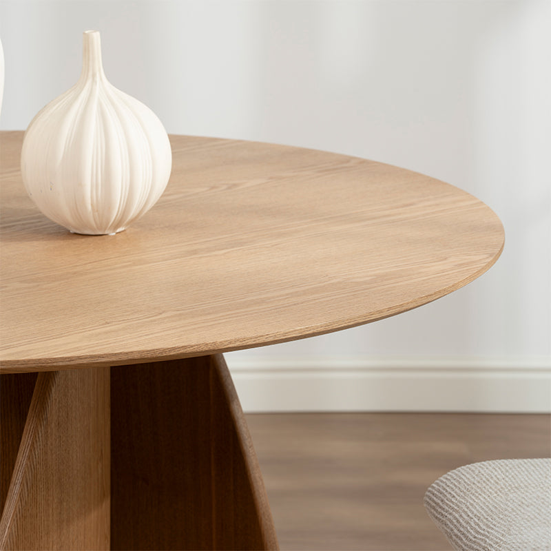Tavolo da pranzo rotondo Gemma [legno e nero] [120 cm]
