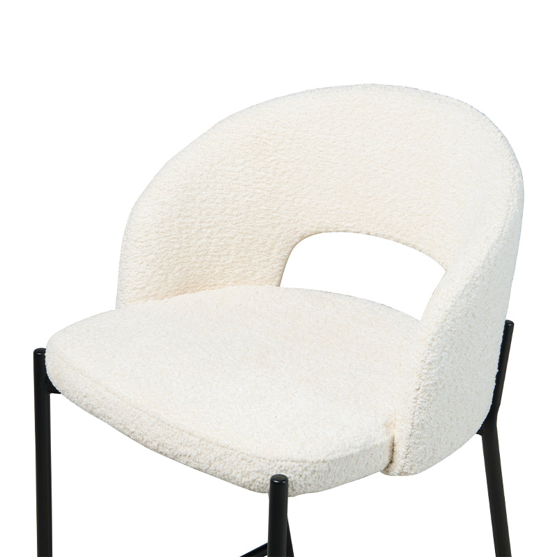 Sgabelli Esme [set di 2] [bianco] [tessuto bouclé] [65 cm]