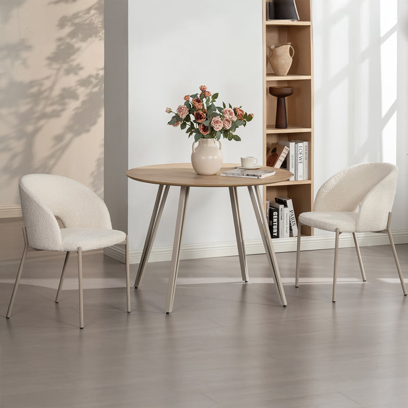 Sedie da pranzo Esme [set di 2] [tessuto bouclé]