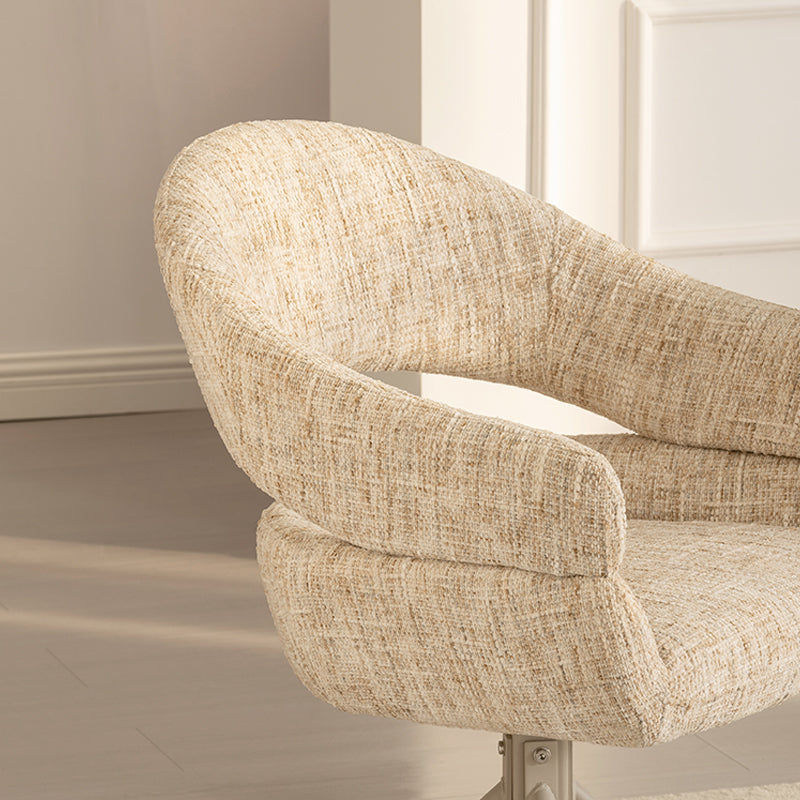 Sedie Con Braccioli Briar Sleek [set di 1] [Tessuto effetto lino] [Girevole A 360 Gradi]