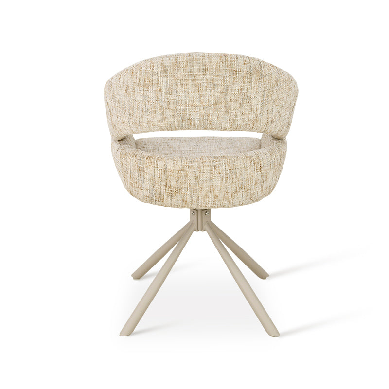 Sedie Con Braccioli Briar Sleek [set di 1] [Tessuto effetto lino] [Girevole A 360 Gradi]