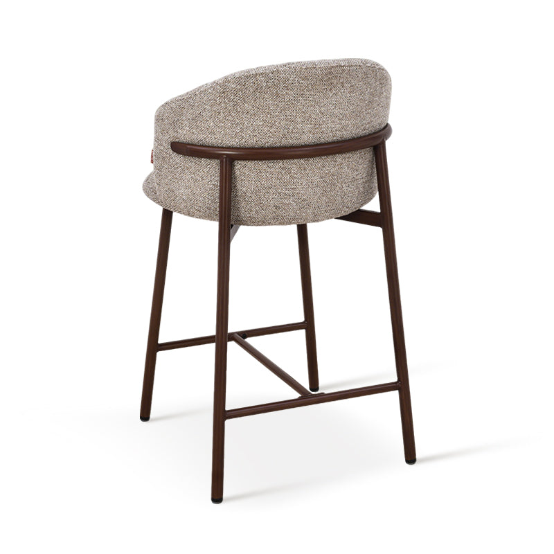 Sgabelli Valda [set di 1] [Avena] [Tessuto effetto lino] [65 cm]