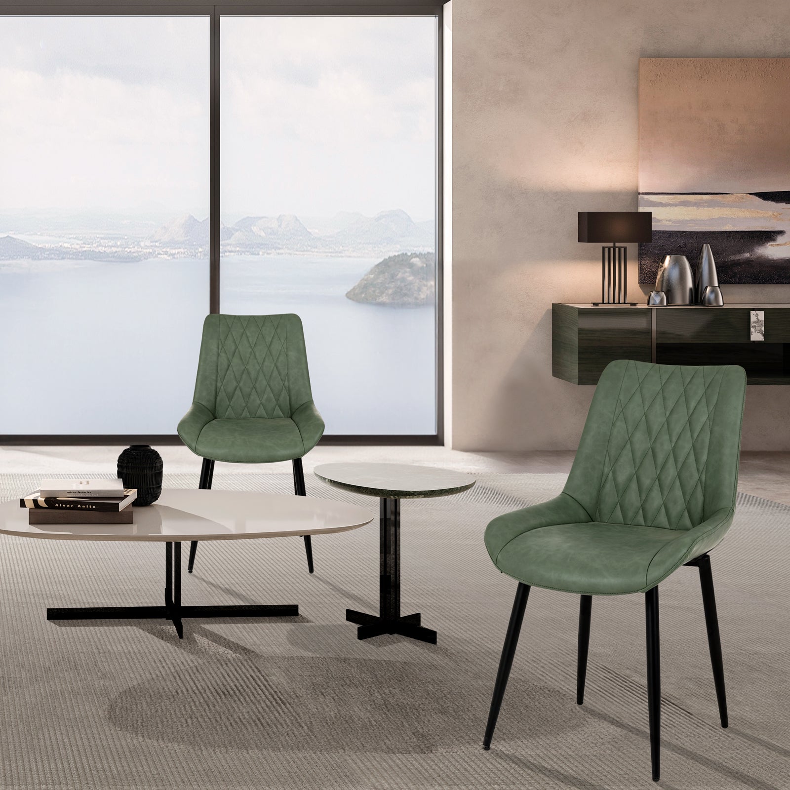 Sedie e poltrone OFCASA in similpelle - collezioni verde e marrone per sala da pranzo e cucina. Arredamento e complementi d'arredo moderni.