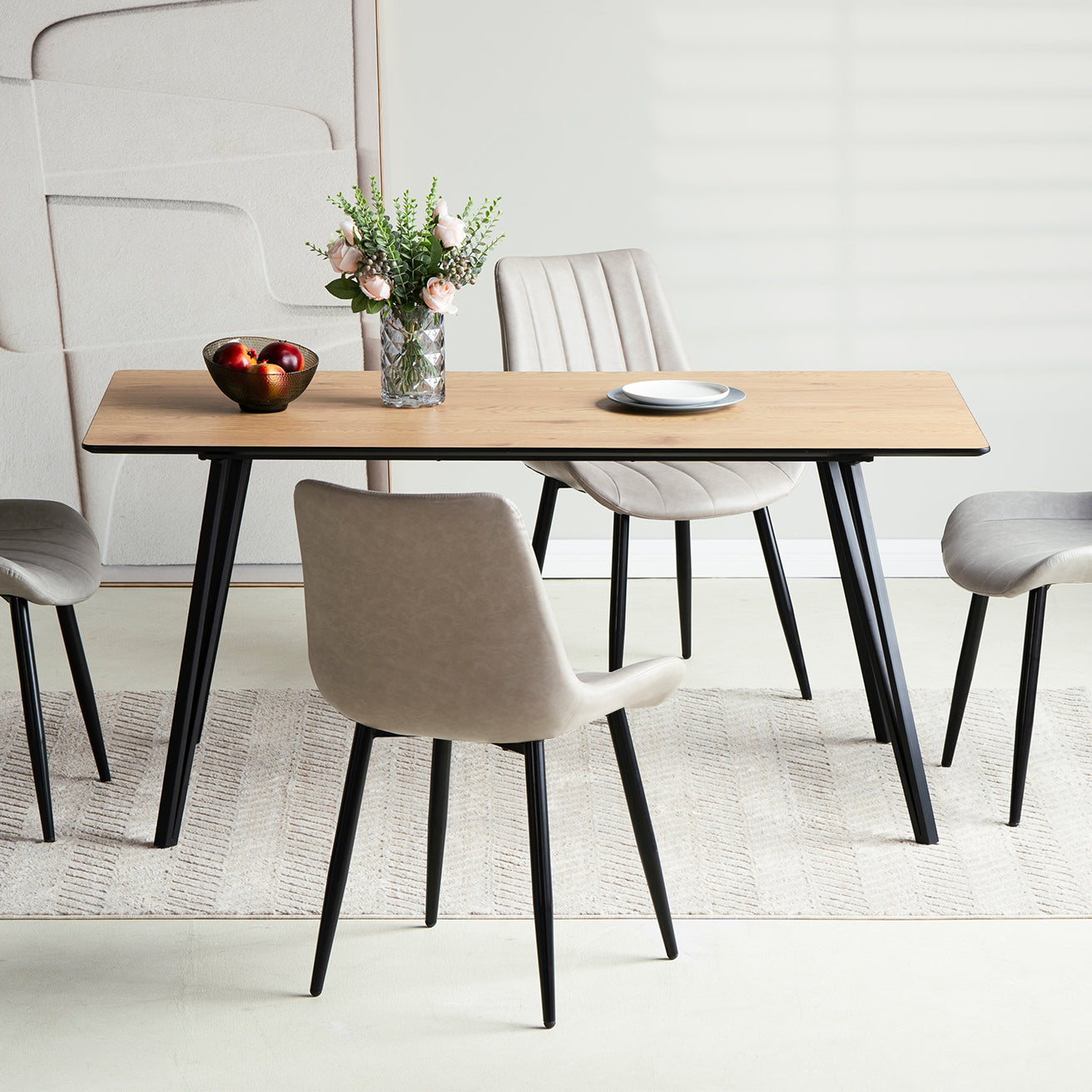 Sedia_da_Pranzo_OFCASA_in_Similpelle_con_Motivo_Diamantato_ Sabbia