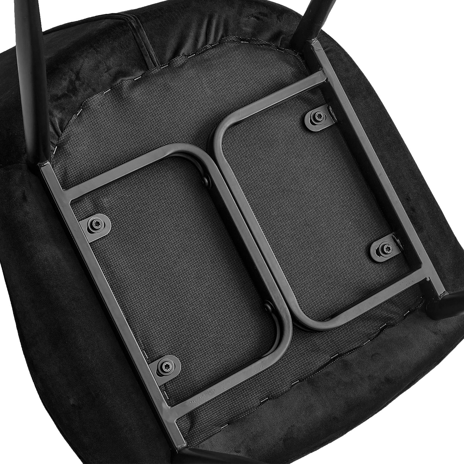 Dettaglio schienale ergonomico curvo delle sedie Edith - sostegno lombare e struttura resistente