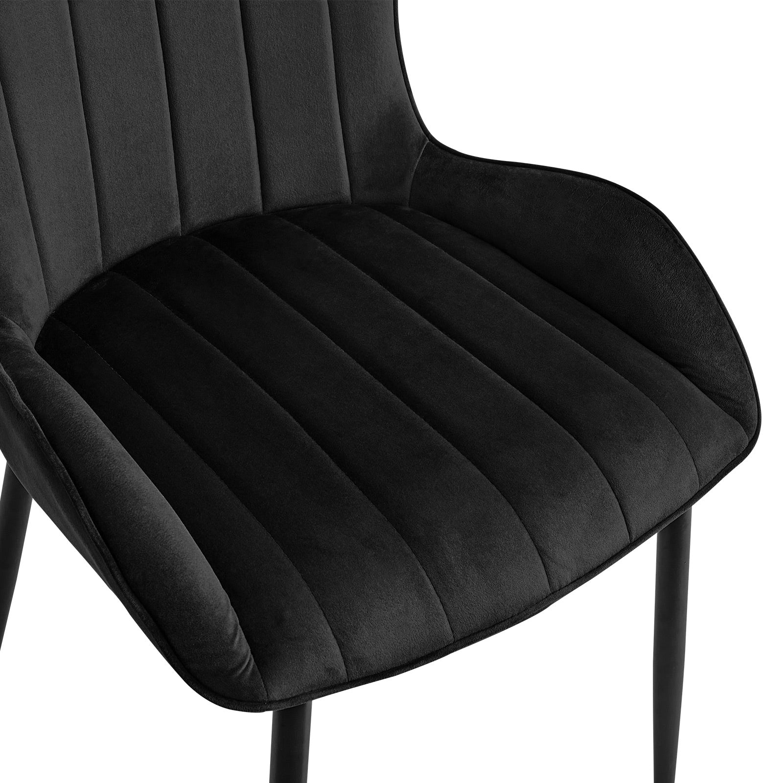 Dettaglio schienale ergonomico curvo delle sedie Edith - sostegno lombare e struttura resistente