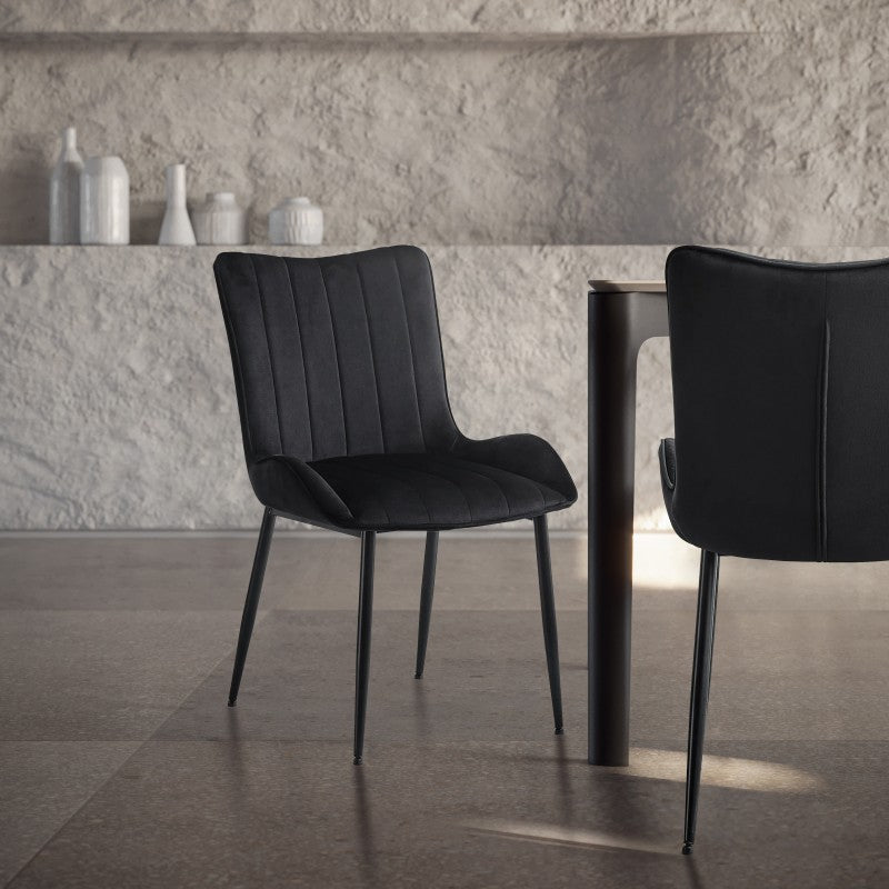 Sedie da pranzo Edith di OFCASA in tessuto beige bouclé con gambe in legno - design moderno e imbottitura premium per massimo comfort