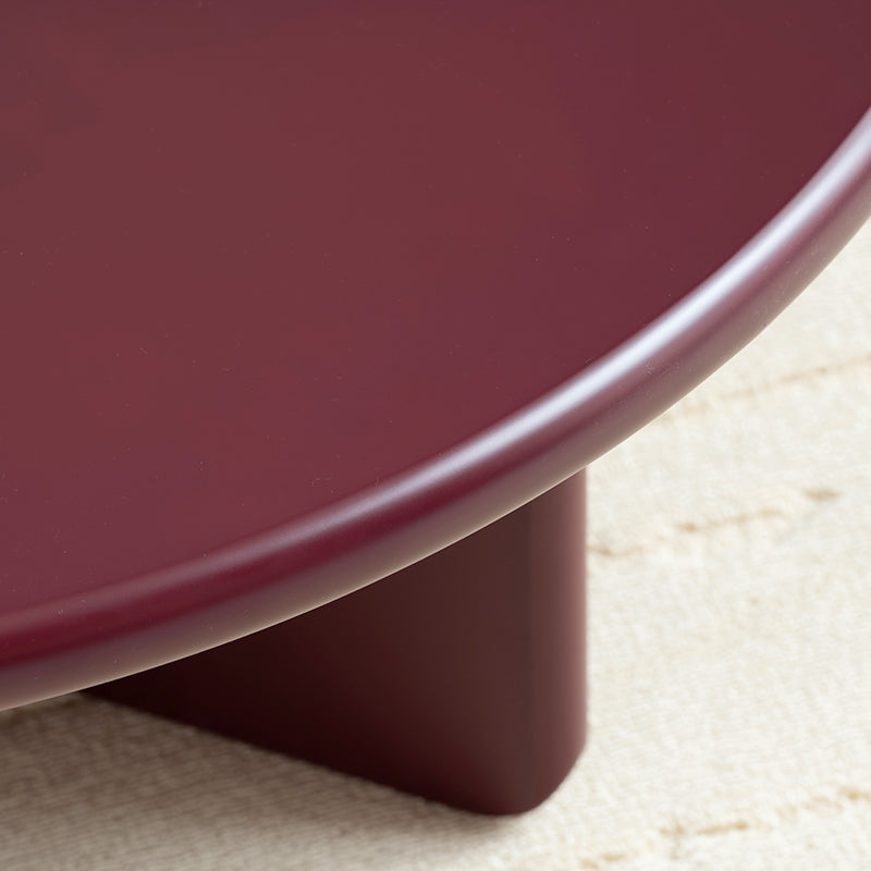 Set tavolino rotondo Aine Chelsea [Rosso porpora][Lucido e opaco]