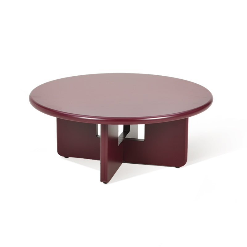 Set tavolino rotondo Aine Chelsea [Rosso porpora][Lucido e opaco]