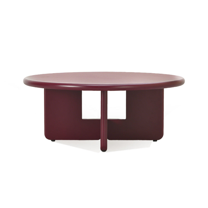 Set tavolino rotondo Aine Chelsea [Rosso porpora][Lucido e opaco]