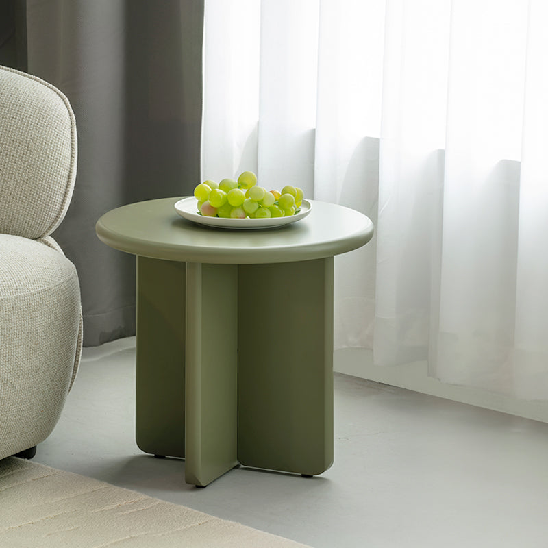 Set di tavolini rotondi opachi Aine Chelsea [Verde e Beige]
