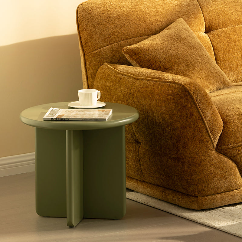 Set di tavolini rotondi opachi Aine Chelsea [Verde e Beige]