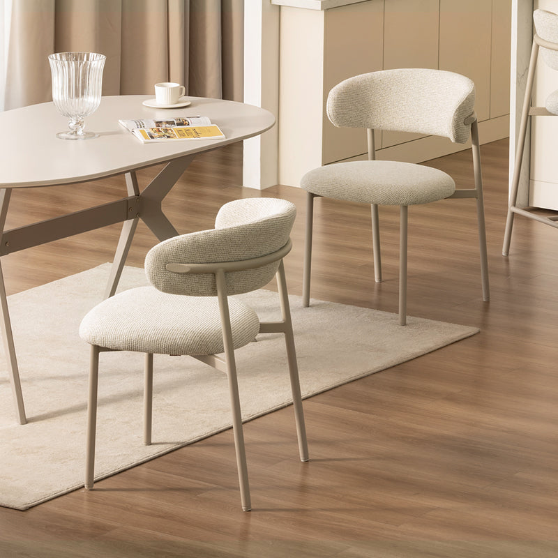 Sedie da pranzo Zahra S[set di 2] [Tessuto effetto lino][⌀ 2.5 cm]
