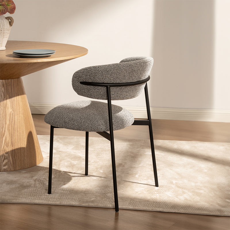 Sedie da pranzo Zahra [set di 2] [Tessuto bouclé][Tessuto effetto lino][⌀ 1.9 cm]