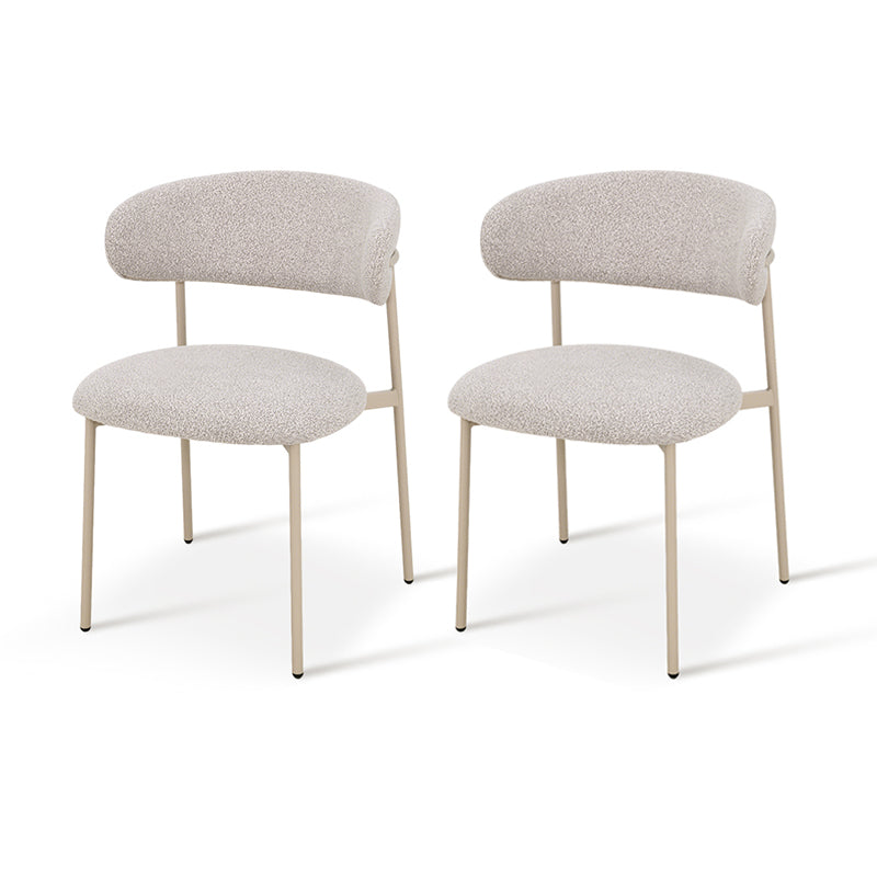 Sedie da pranzo Zahra [set di 2] [tessuto bouclé][⌀ 1.9 cm]