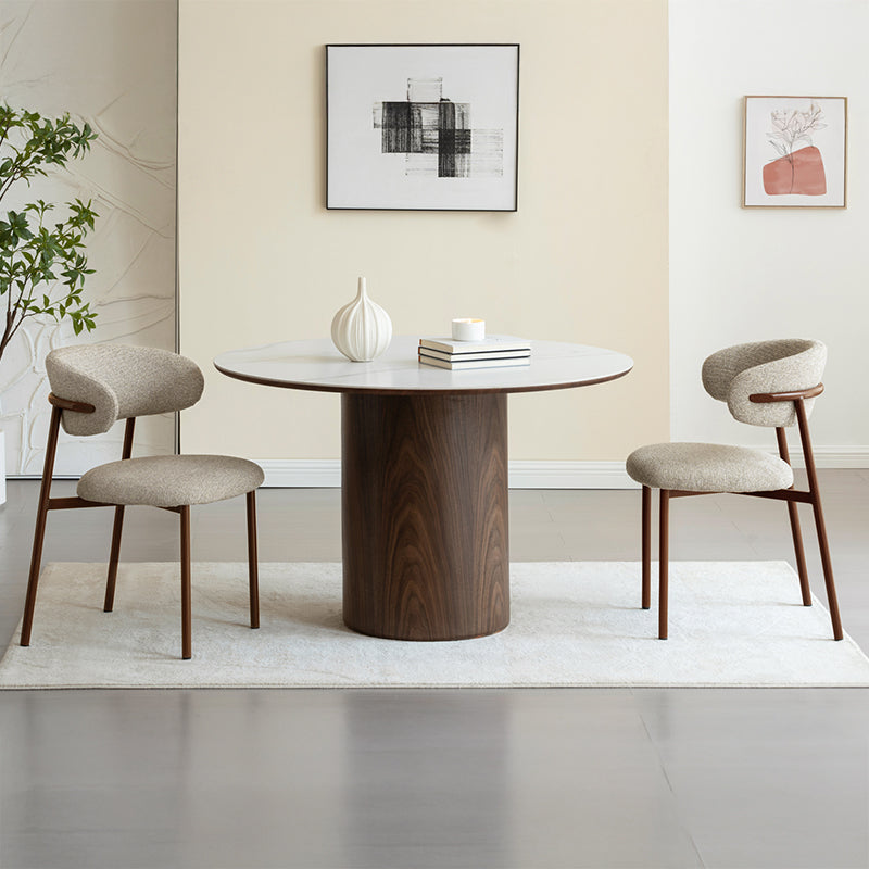 Sedie da pranzo Zahra S[set di 2] [Tessuto effetto lino][⌀ 2.5 cm]