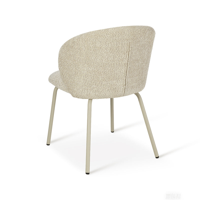 Sedie da pranzo Yasin [set di 2] [tessuto bouclé]