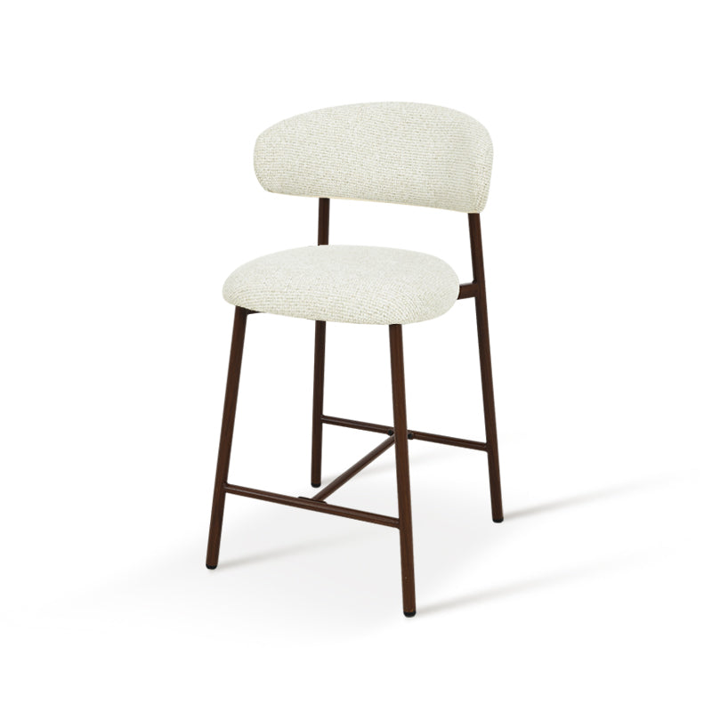 Sgabelli Zahra S [set di 2] [Avena] [Tessuto effetto lino] [65 cm] [⌀ 2.5 cm]