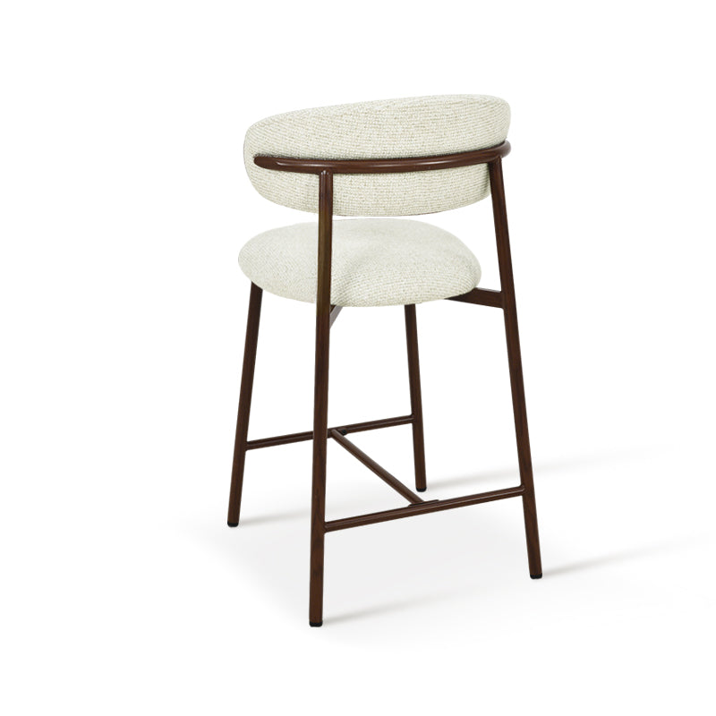 Sgabelli Zahra S [set di 2] [Avena] [Tessuto effetto lino] [65 cm] [⌀ 2.5 cm]
