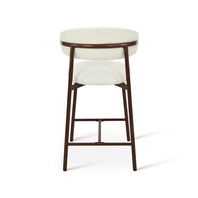 Sgabelli Zahra S [set di 2] [Avena] [Tessuto effetto lino] [65 cm] [⌀ 2.5 cm]