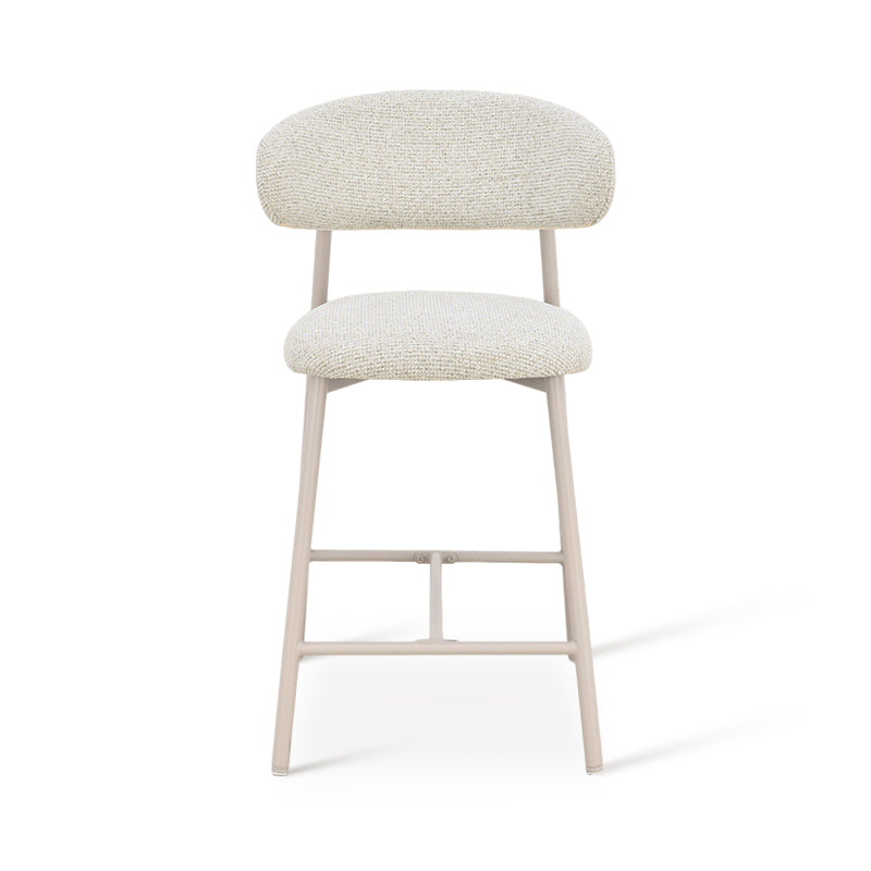 Sgabelli Zahra S [set di 2] [Avena] [Tessuto effetto lino] [65 cm] [⌀ 2.5 cm]