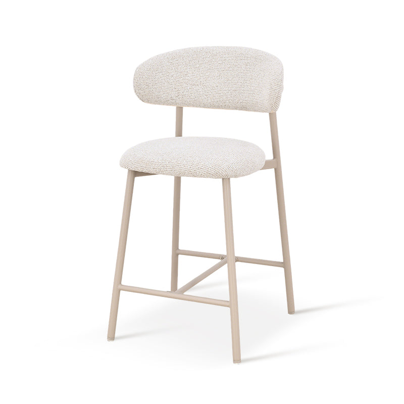 Sgabelli Zahra S [set di 2] [Avena] [Tessuto effetto lino] [65 cm] [⌀ 2.5 cm]