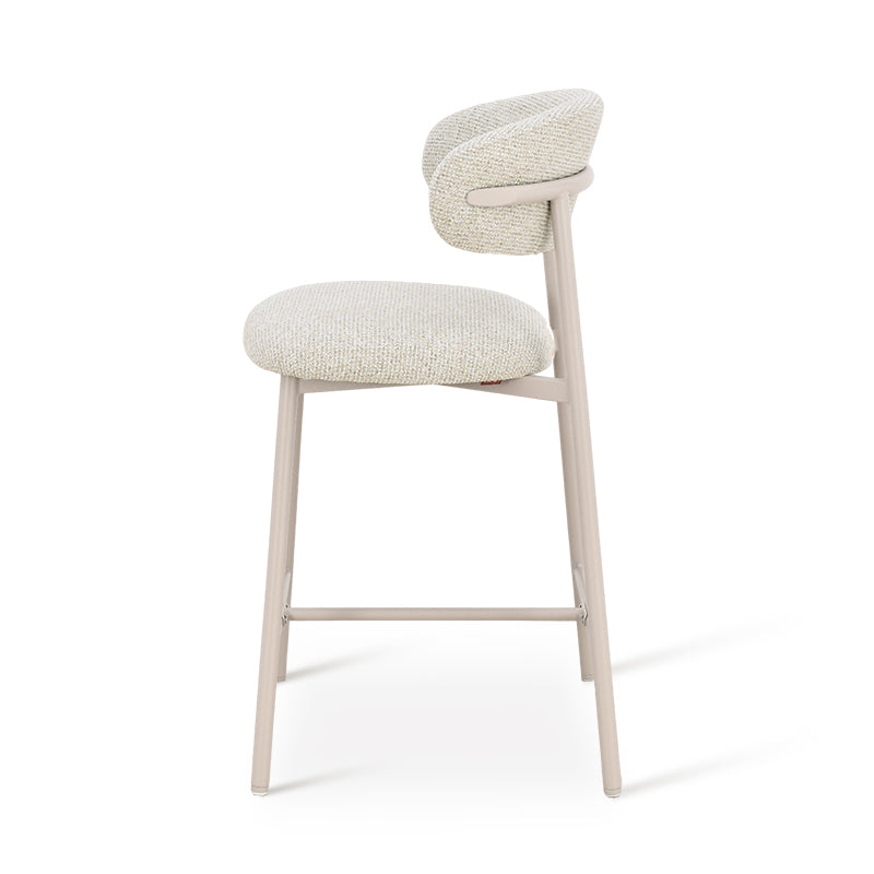 Sgabelli Zahra S [set di 2] [Avena] [Tessuto effetto lino] [65 cm] [⌀ 2.5 cm]
