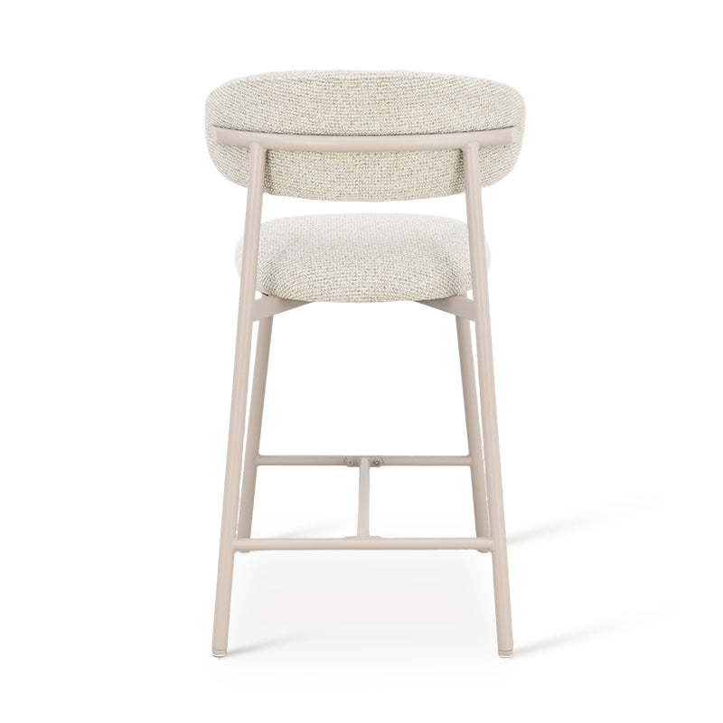 Sgabelli Zahra S [set di 2] [Avena] [Tessuto effetto lino] [65 cm] [⌀ 2.5 cm]