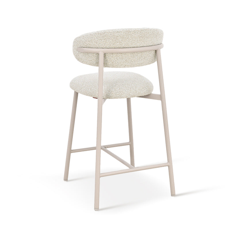 Sgabelli Zahra S [set di 2] [Avena] [Tessuto effetto lino] [65 cm] [⌀ 2.5 cm]