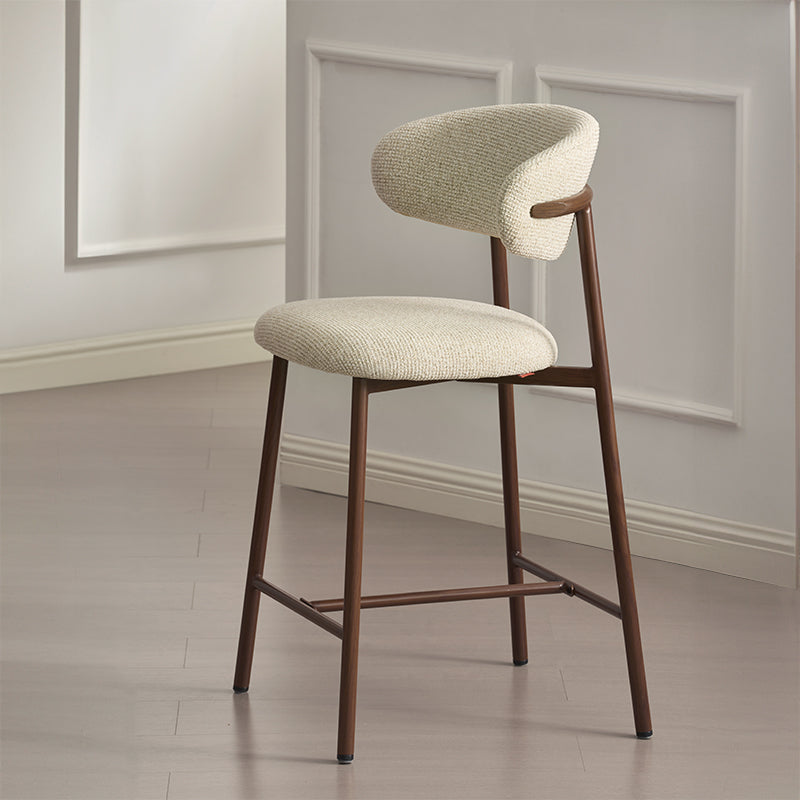 Sgabelli Zahra S [set di 2] [Avena] [Tessuto effetto lino] [65 cm] [⌀ 2.5 cm]