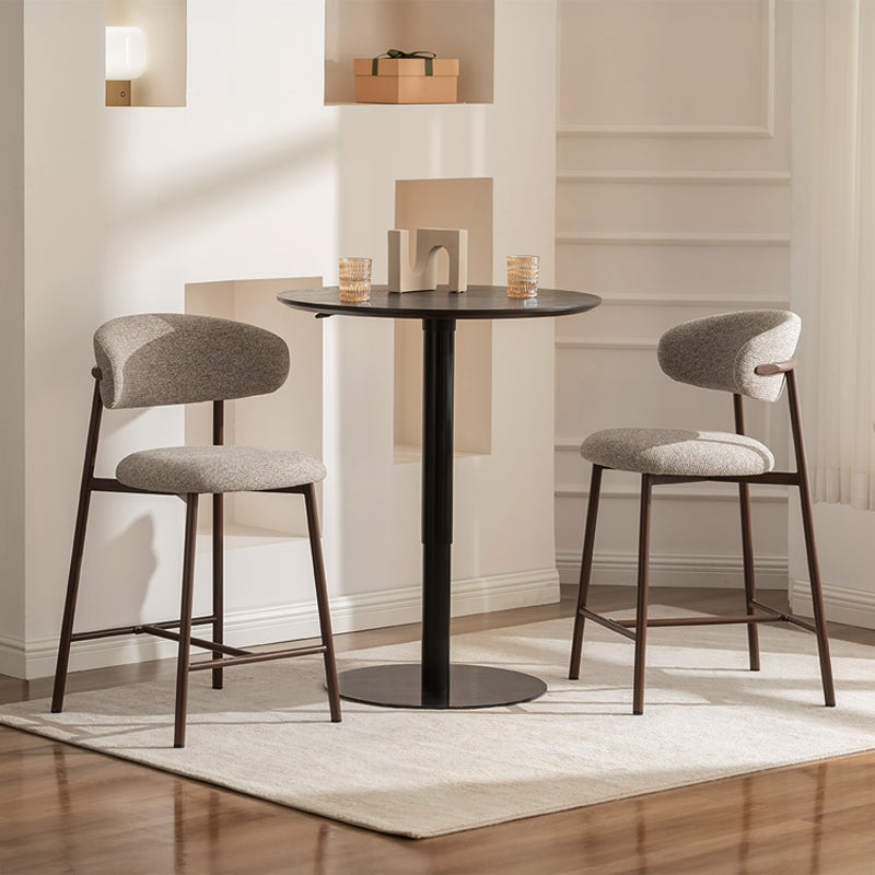 Sgabelli Zahra S [set di 2] [Avena] [tessuto di lino] [65 cm] [⌀ 2.5 cm]