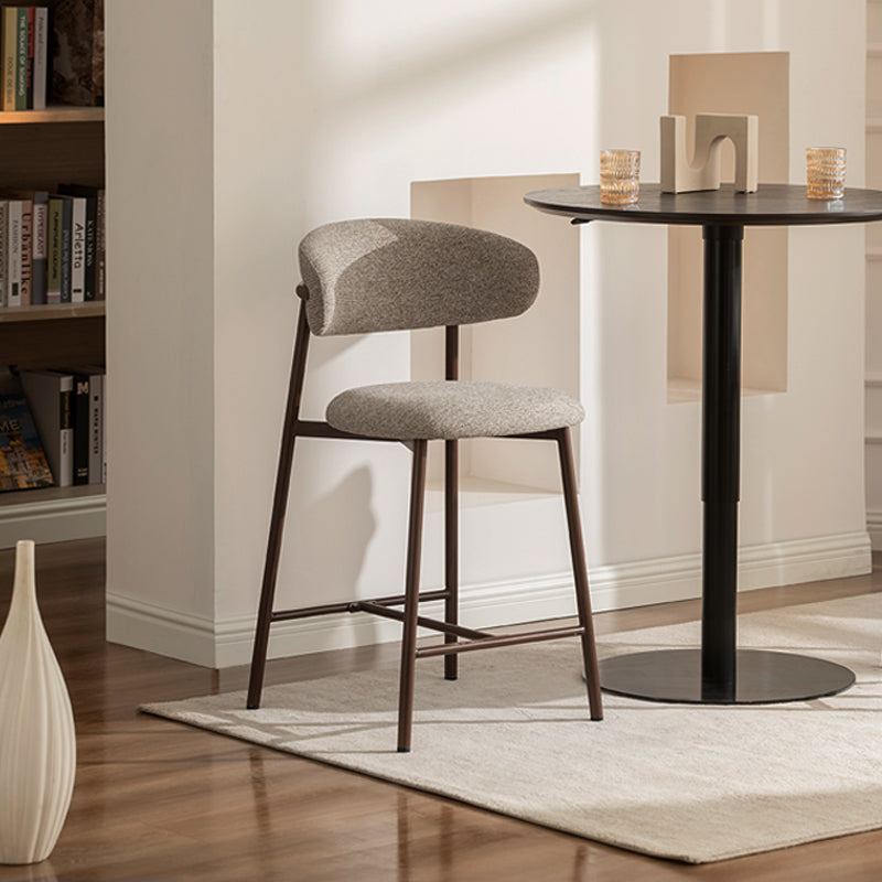 Sgabelli Zahra S [set di 2] [Avena] [tessuto di lino] [65 cm] [⌀ 2.5 cm]