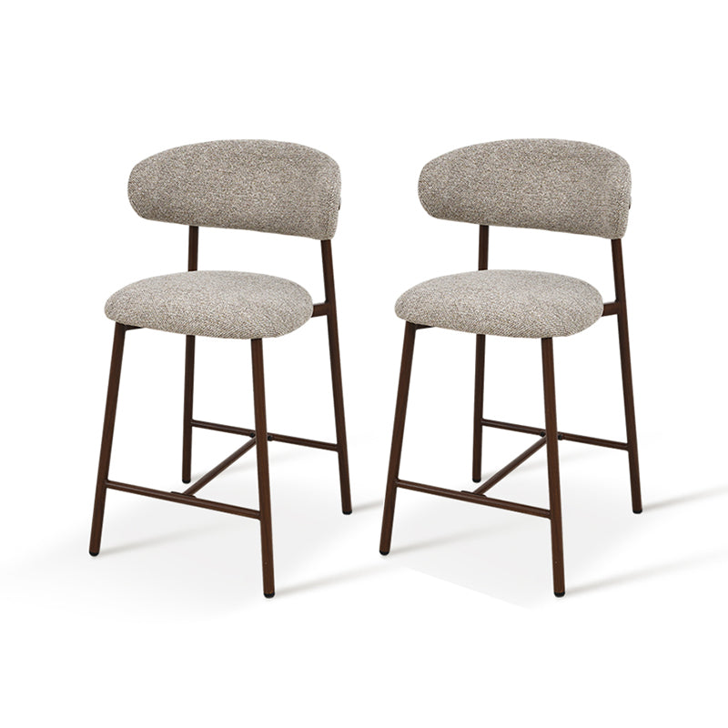 Sgabelli Zahra S [set di 2] [Avena] [tessuto di lino] [65 cm] [⌀ 2.5 cm]