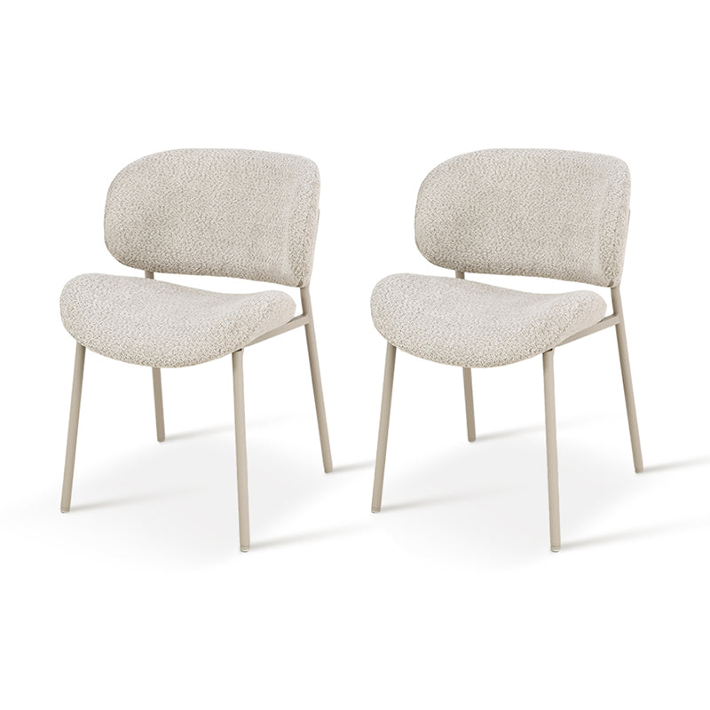 Sedie da pranzo Hadley [set di 2] [tessuto bouclé]
