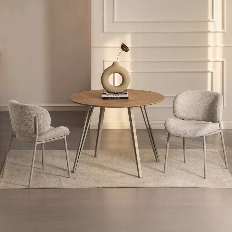 Sedie da pranzo Hadley [set di 2] [tessuto bouclé]